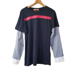 Maggie Marilyn Long Sleeve Button Cuff Tee Designer Size Small Unisex